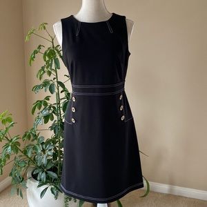 EUC TOMMY HILFIGER  NAUTICAL SLEEVELESS DRESS BLACK 6